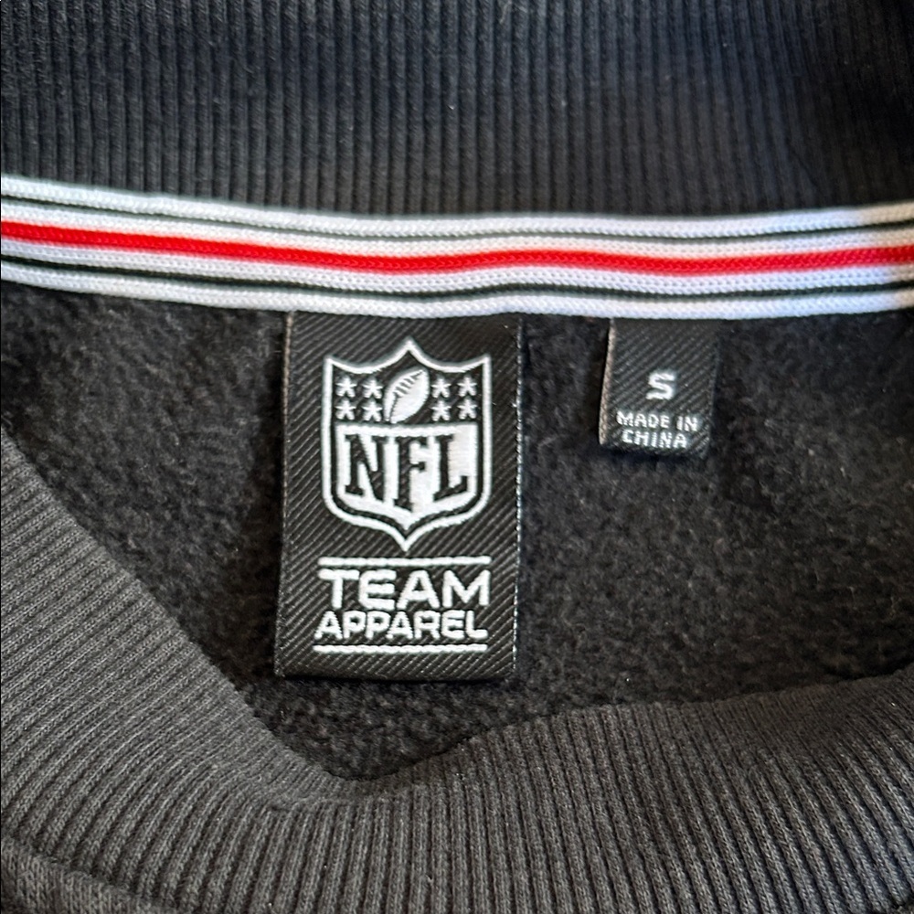 Kansas City Chiefs Cropped Sweatshirt Drawstring Hem NFL Apparel Black Size S - Picture 4 of 7